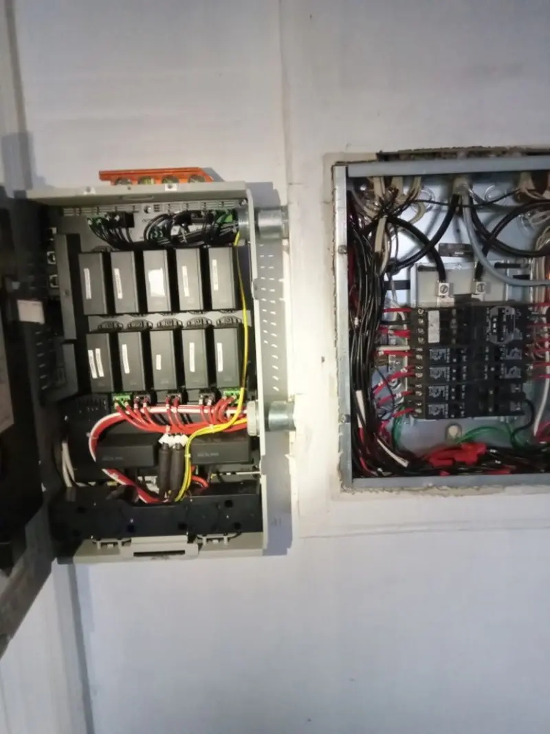 Electrical panel upgrade completed for Security Camera Wiring in Rossville